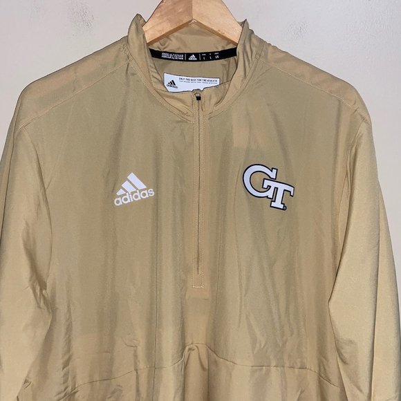 Adidas Georgia Tech Yellow Jackets Team Issue Windbreaker Jacket Mens H55692 - Picture 4 of 10